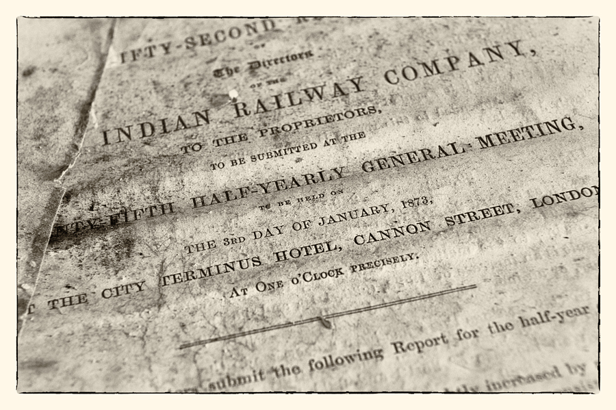 Documents on a table in abandoned Manor House B